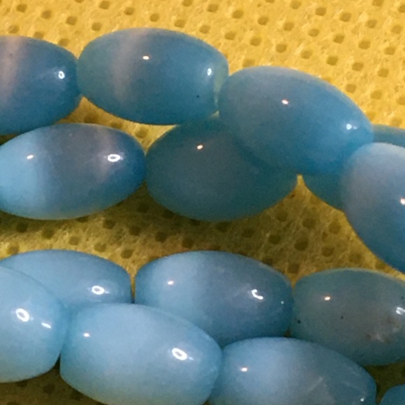 Aqua Catseye beads - Picture 4 of 5